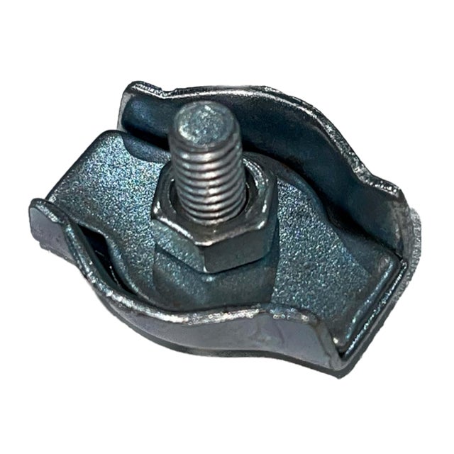 SUJETACABLE PLANOS SIMPLE GALVANIZADO 4 MM. 8 UDS
