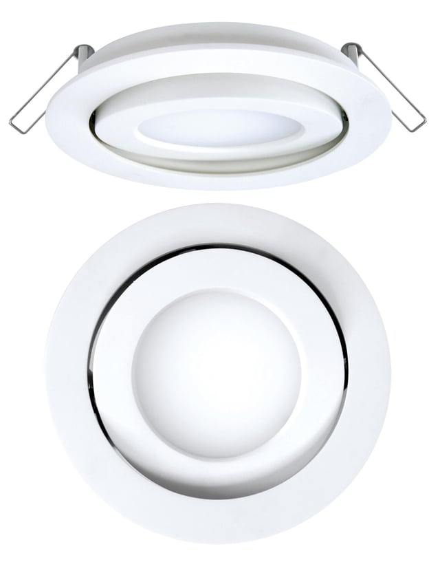DOWNLIGHT LED EMPOTRAR CIRCULAR BASCULANTE AIRCOM CROMO 8W LUZ NEUTRA