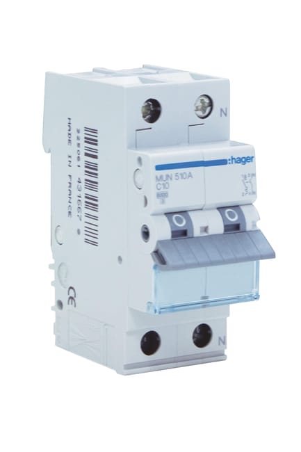 AUTOMÁTICO MAGNETOTÉRMICO 1 P+N 10A HAGER - 1