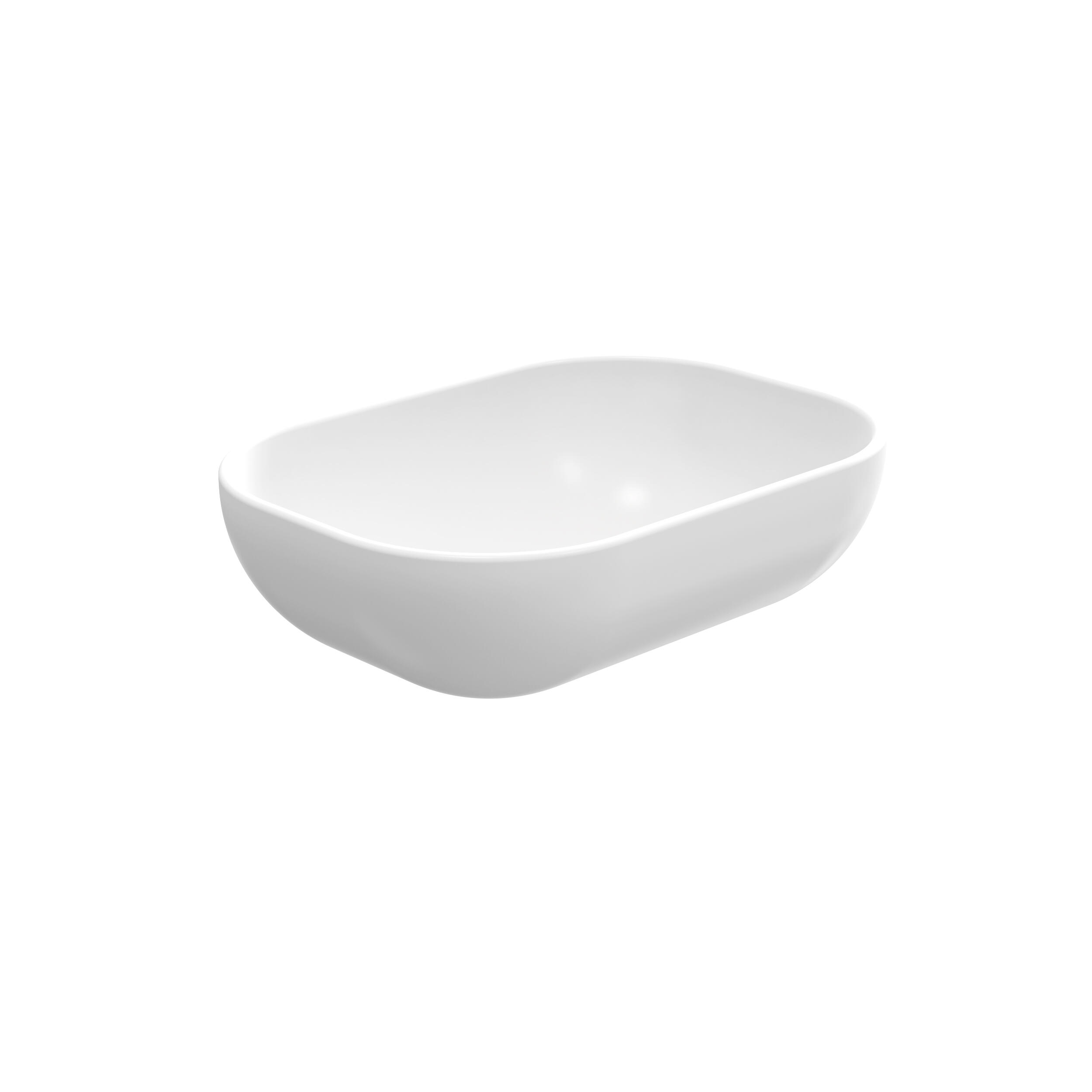 LAVABO SOBREPONER OVALADO 46.5X34X12CM BLANCO MATE - 2