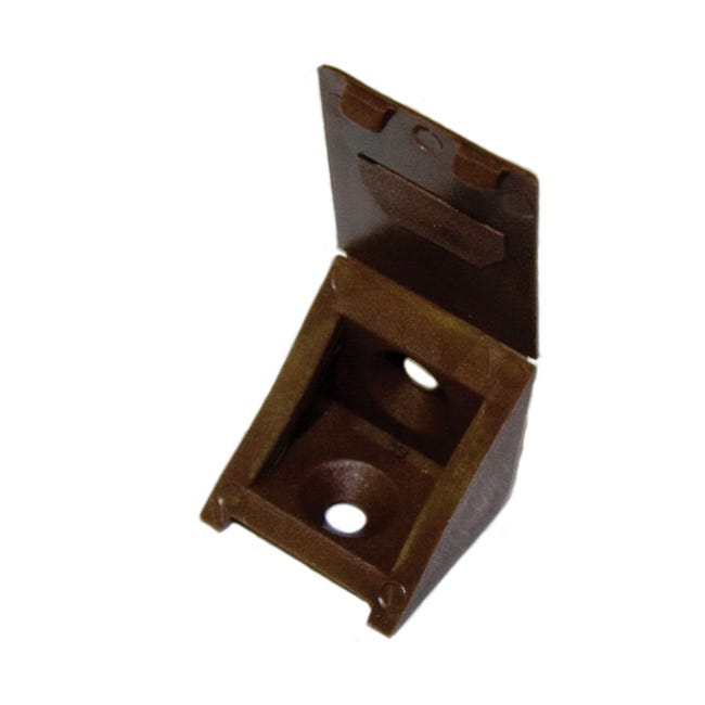 ESCUADRA DE ENSAMBLAJE CON TAPA PLASTICO MARRON  24 MM. 20 UDS - 1