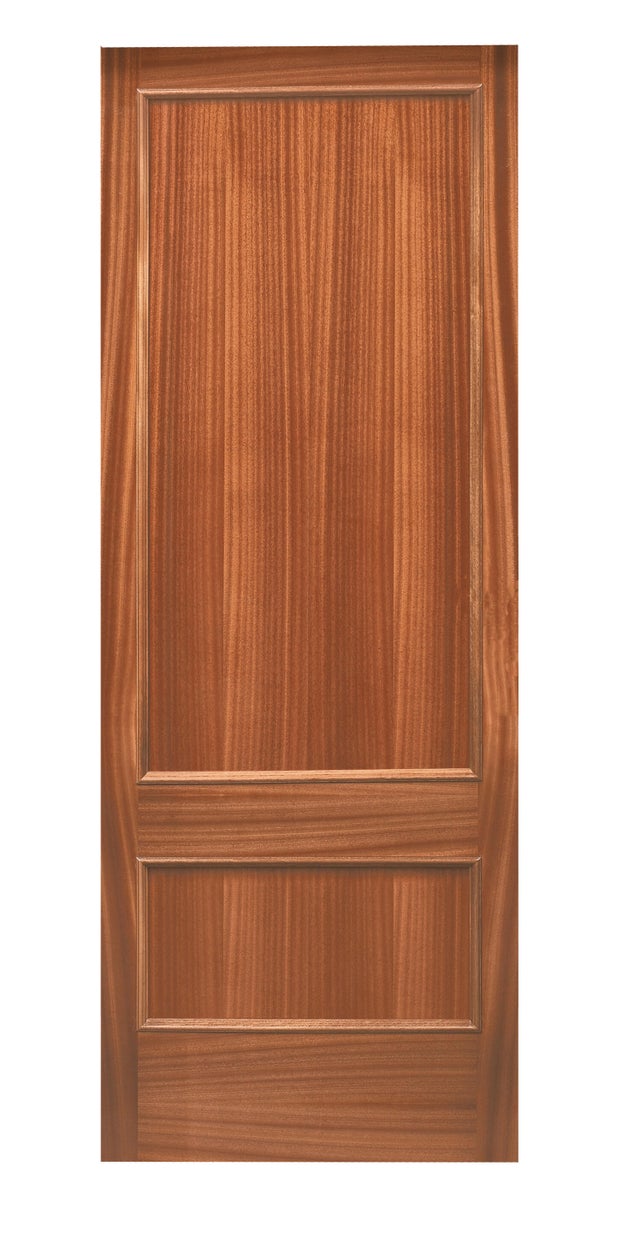 PANEL PUERTA ACORAZADA CARA INTERIOR RECHAPADO SAPELLY 2 CUADROS