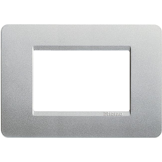 MARCO 3 MODULOS CAJA RECTANGULAR MATIX PLATA - 1