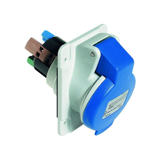 BASE EMPOTRAR DE CONEXIÓN RAPIDA 2P+T 16A IP44