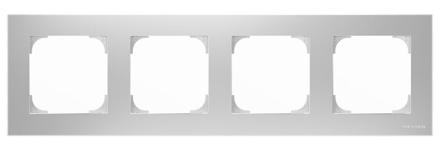 MARCO CUADRUPLE SERIE SKY PLATA