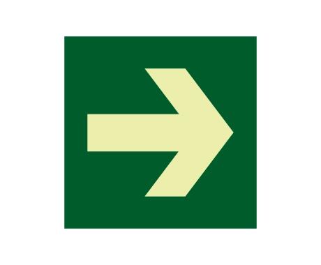 SEÑAL FOTOLUMINISCENTE FLECHA 1UD - 1