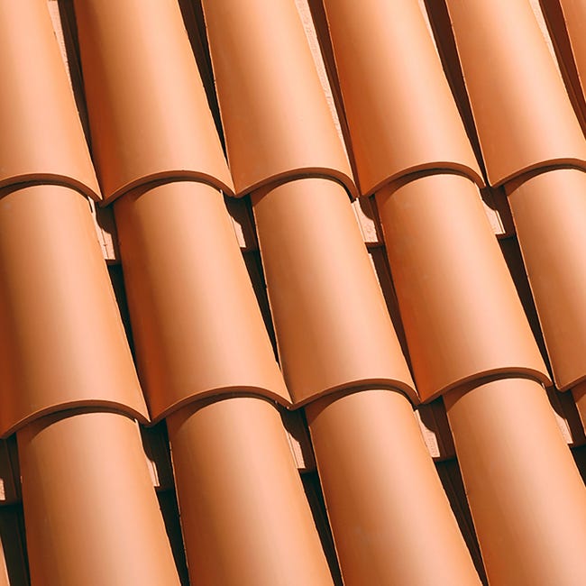 TEJA CERÁMICA CURVA ROJO 40X19 CM - 1