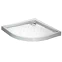 PLATO DE DUCHA ACRILICO 1/4 CIRCULO BLANCO 80X80X5CM - 1