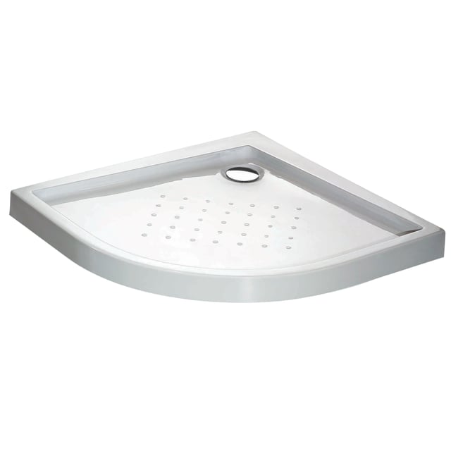 PLATO DE DUCHA ACRILICO 1/4 CIRCULO BLANCO 80X80X5CM
