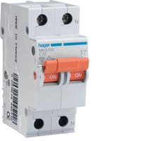 AUTOMATICO 1P+N 2 MODULOS 16A MANETA NARANJA HAGER - 1