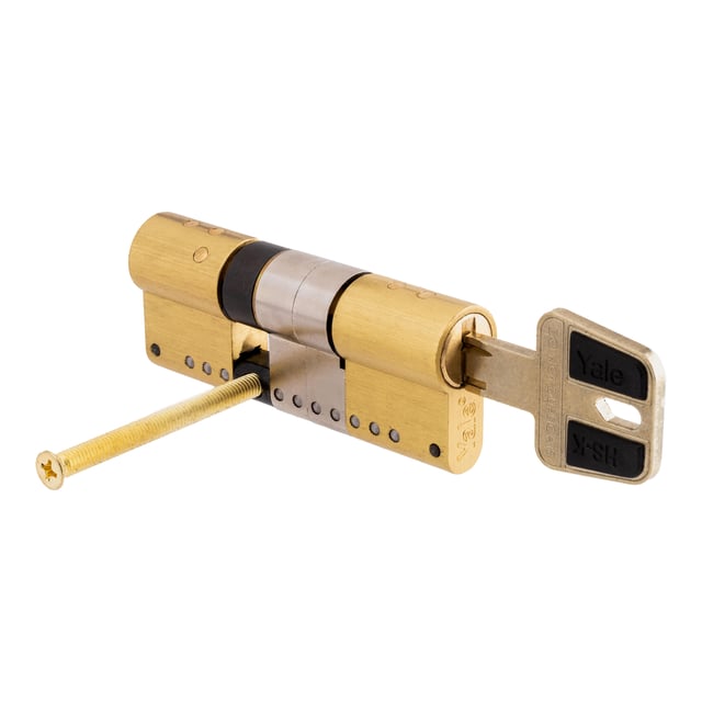 CILINDRO ALTA SEGURIDAD ANTIROTURA Y ANTIBUMPING 40 X 50 MM. LATON HSK YALE