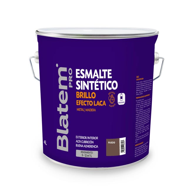 ESMALTE SINTETICO BRILLANTE 4L PARDO - 1