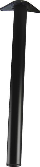 PATA MUEBLE ACERO REDONDA CON NIVELADOR 710MM 60MM NEGRA. - 1