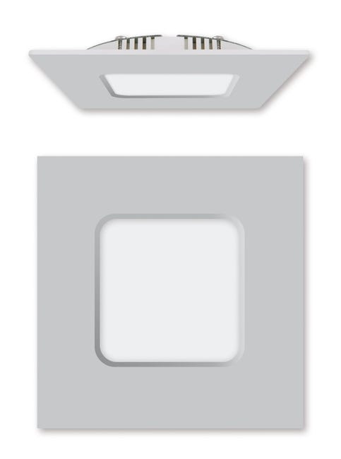 DOWNLIGHT LED EMPOTRAR CUADRADO AIRCOM CROMO 8W LUZ NEUTRA - 1