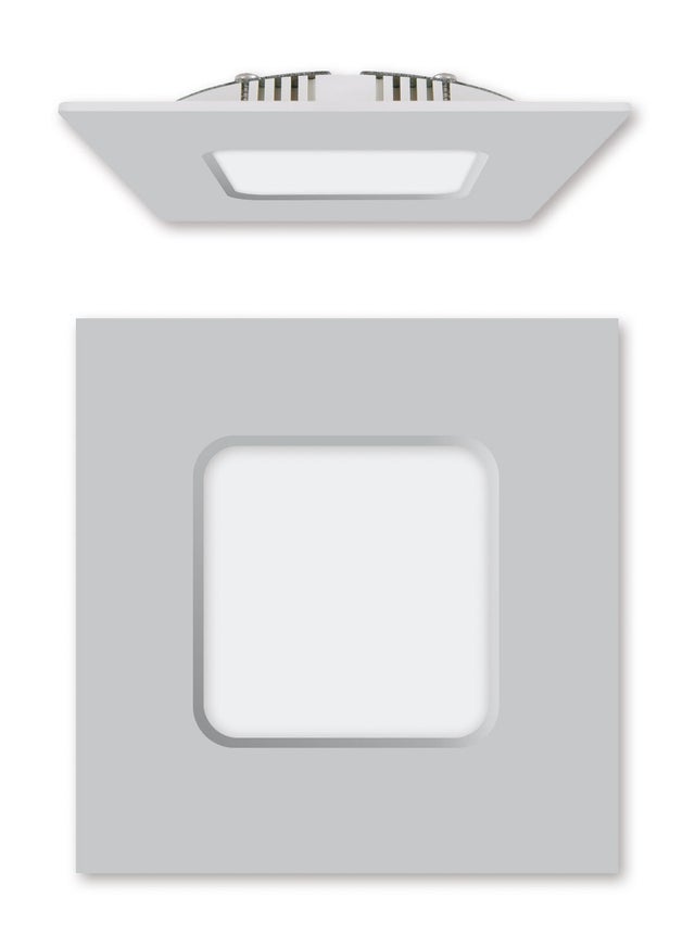 DOWNLIGHT LED EMPOTRAR CUADRADO AIRCOM CROMO 8W LUZ NEUTRA