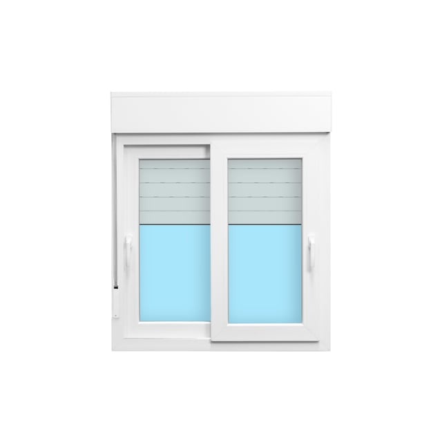 VENTANA PVC CORREDERA BLANCA 100X118CM