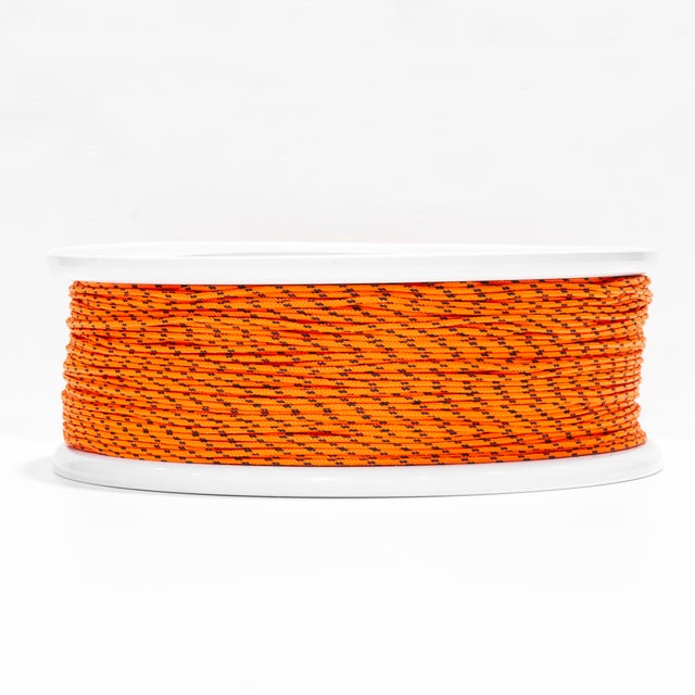 CORDON POLIAMIDA Y POLIESTER TRENZADA CON ALMA 2.5MM. 1 M NARANJA FLÚOR.  ROMBULL