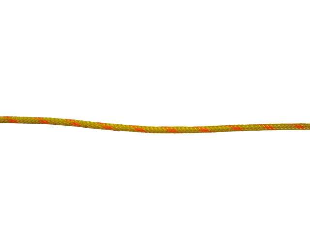 CORDON POLIAMIDA Y POLIESTER TRENZADA CON ALMA 4MM.  1M AMARILLO ROMBULL