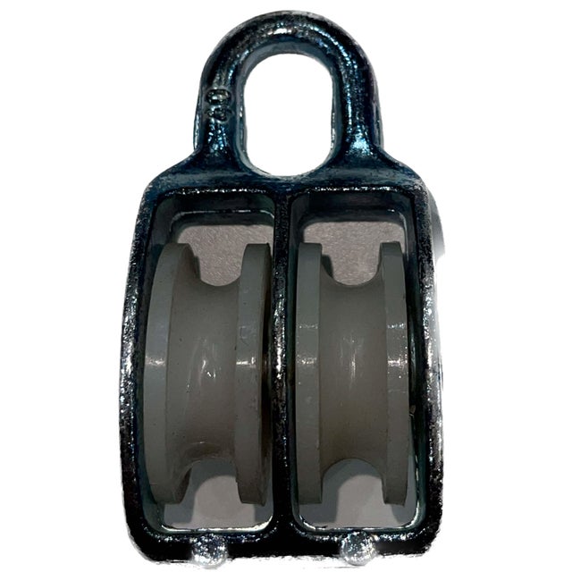 POLEA DOBLE FIJA GALVANIZADA 50 X 5 MM. 2 UDS
