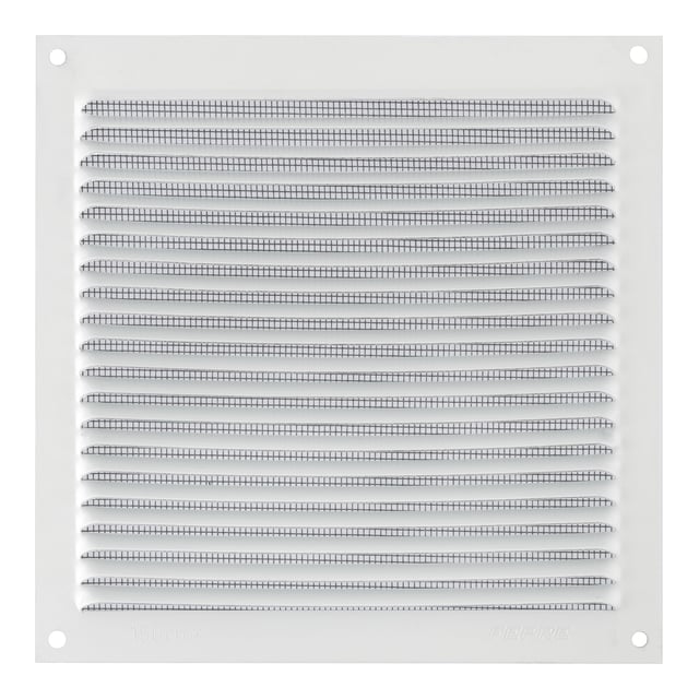 REJILLA DE VENTILACION CON MOSQUITERA SOBREPONER ALUMINIO BLANCO 17 X 17 CM. ESPESOR 0.8  MM
