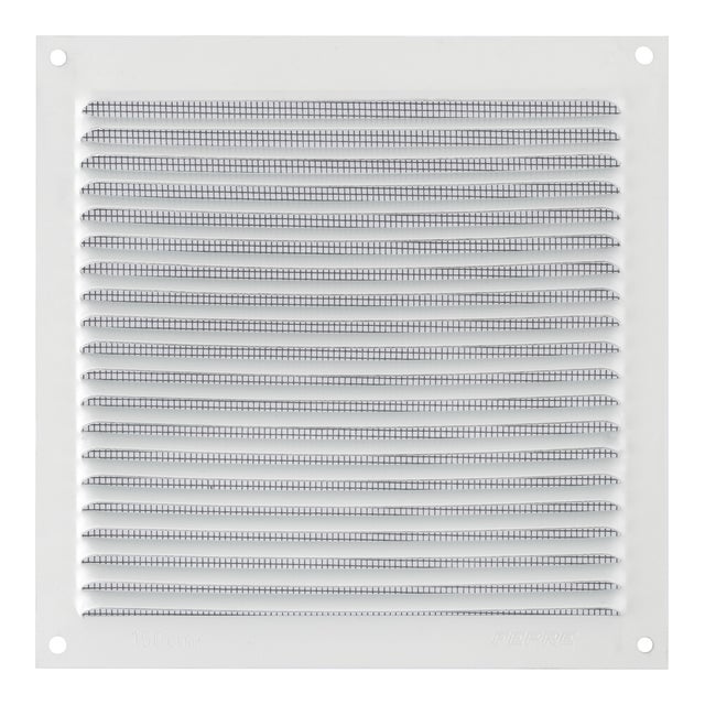 REJILLA DE VENTILACION CON MOSQUITERA SOBREPONER ALUMINIO BLANCO 17 X 17 CM. ESPESOR 0.8  MM