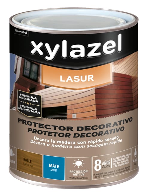 LASUR ACRILICO MATE XYLAZEL 750ML ROBLE - 1