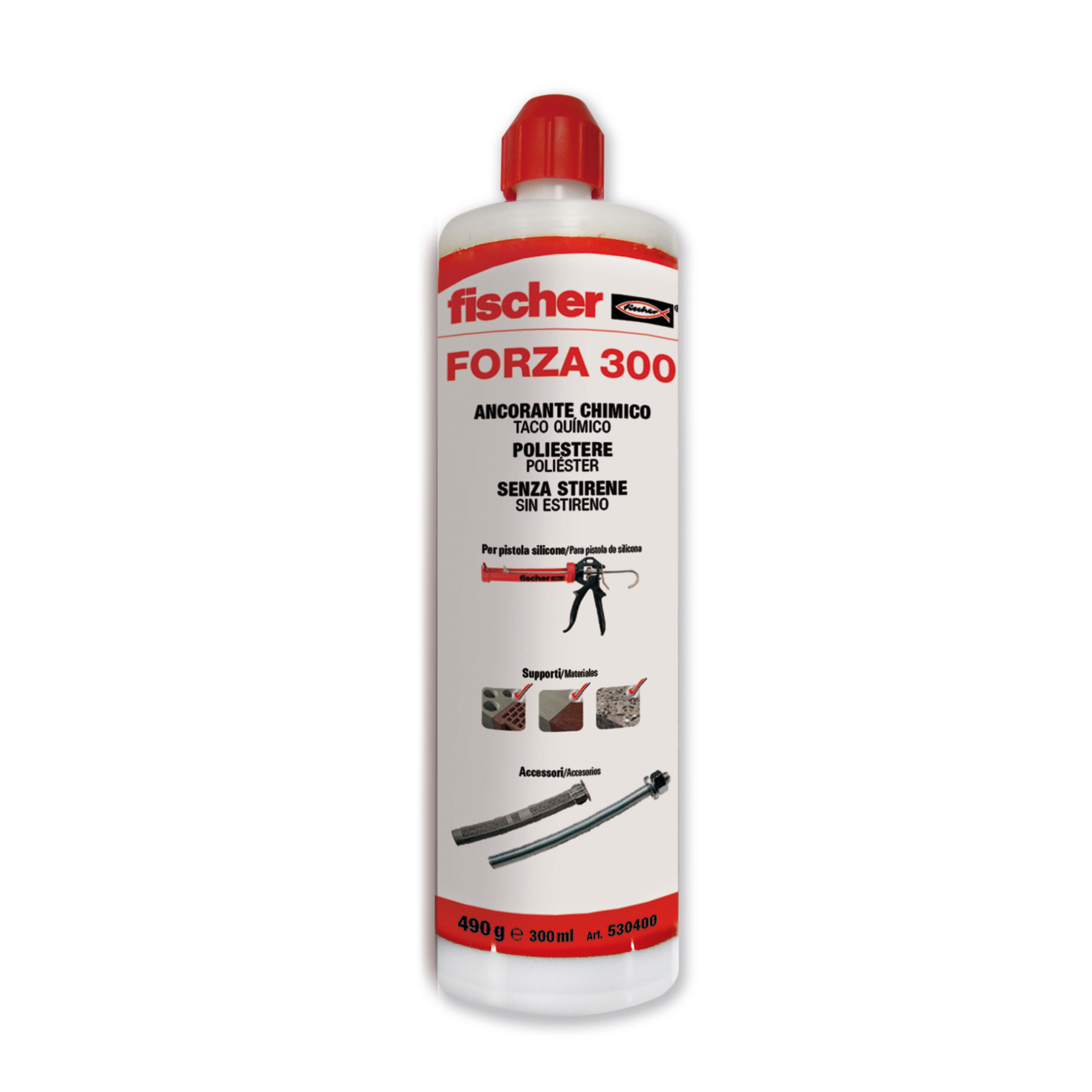 ANCLAJE QUIMICO POLIESTER SIN ESTIRENO FORZA 300 ML 3 UDS FISCHER - 2