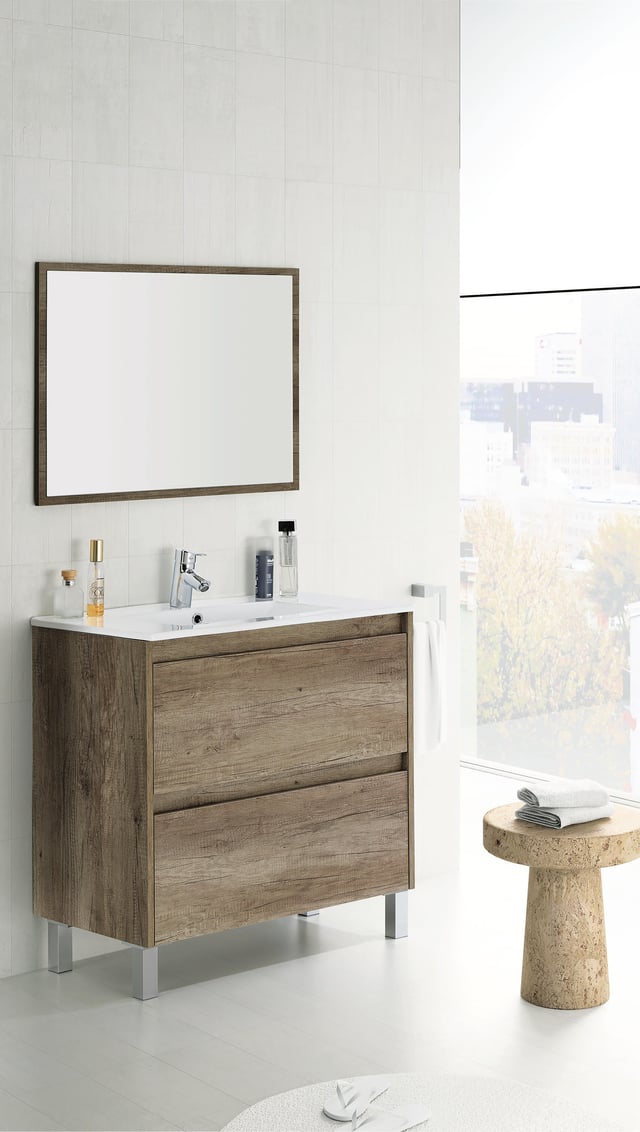MUEBLE DE BAÑO CON ESPEJO DAKOTA NORDIK 81X46CM