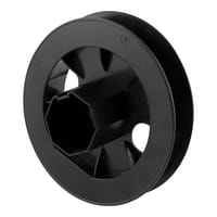 POLEA PERSIANA DE PVC CON ESPIGA PARA EJE  60  MM Y CINTA DE 22  MM - 1