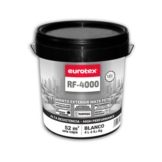 REVESTIMIENTO FACHADA MATE PETREO RF-4000 4L BLANCO