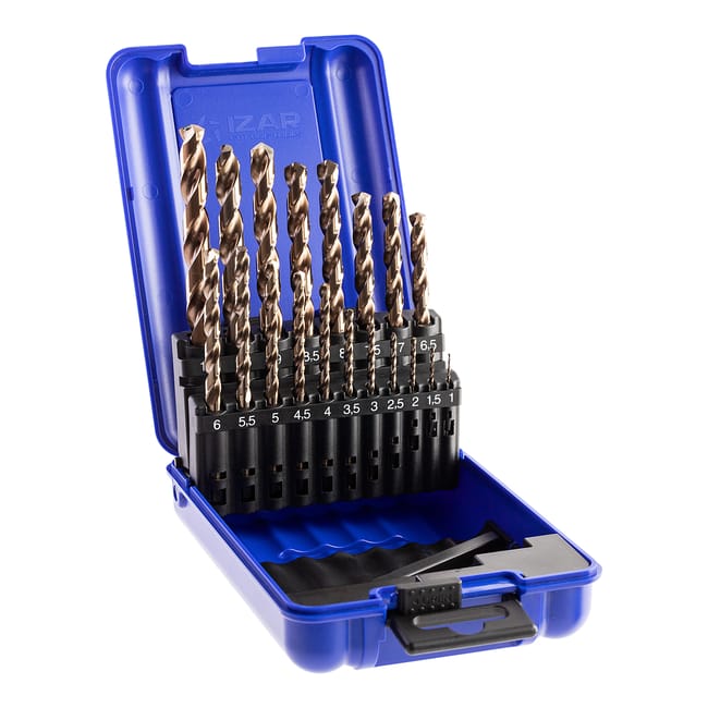 JUEGO 19 BROCAS METAL HSS CO 1 A 10 MM IZAR - 1