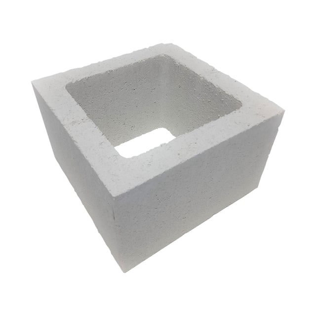 BLOQUE PILAR LISO BLANCO 30X30X20 CM