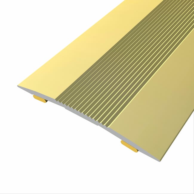 PERFIL DE TRANSICIÓN ADHESIVO ALUMINIO ESTRIADO ORO 83CM - 1