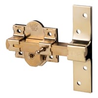 CERROJO PUERTA DE SEGURIDAD ANTIBUMPING EXTERIOR DORADO 5 LLAVES FAC - 1