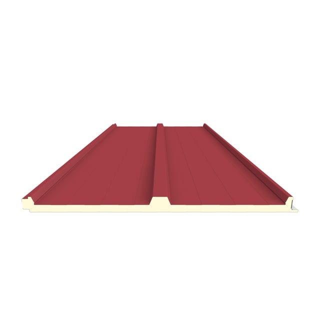 PANEL SANDWICH 3 GRECAS CON TAPAJUNTAS 6X1M ROJO/BLANCO