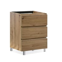 MUEBLE DE BAÑO MODULAR ATLANTIS MIEL 3 CAJONES 60X45CM - 2