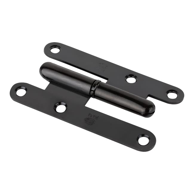 BISAGRA PERNIO A IZQUIERDA 95X52MM PINTADO NEGRO - 1