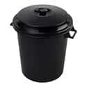 CUBO DE BASURA CON TAPA NEGRA 50L - 1