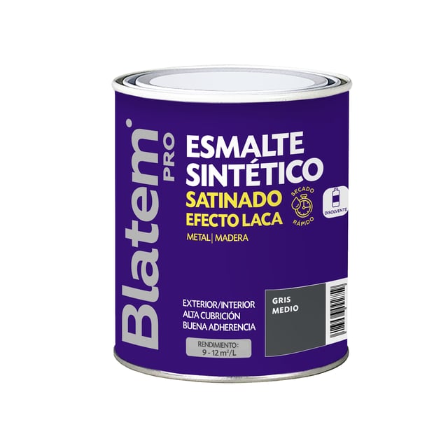ESMALTE SINTETICO SATINADO 750ML GRIS MEDIO