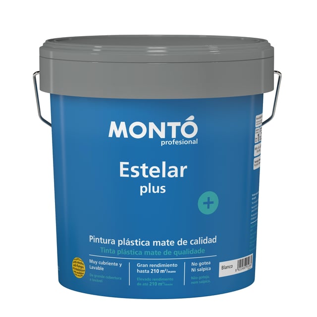 PINTURA PLASTICA BLANCA MATE 15L ESTELAR