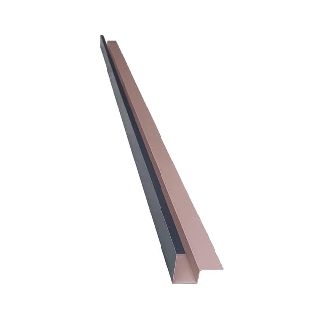 REMATE CANALETA LATERAL IZQUIERDO  ALUMINIO NEGRO 2 M - 1