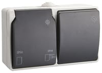 SCHUKO + CONMUTADOR SUPERFICIE IP54 - 1