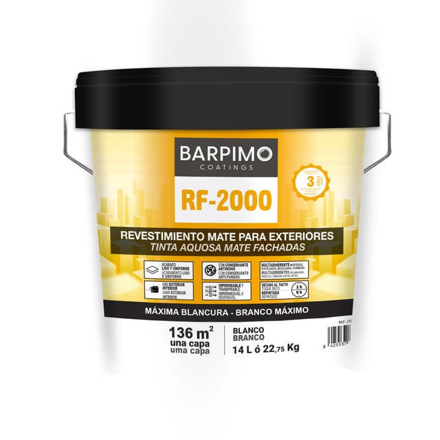 REVESTIMIENTO FACHADA MATE RF-2000 14L BLANCO