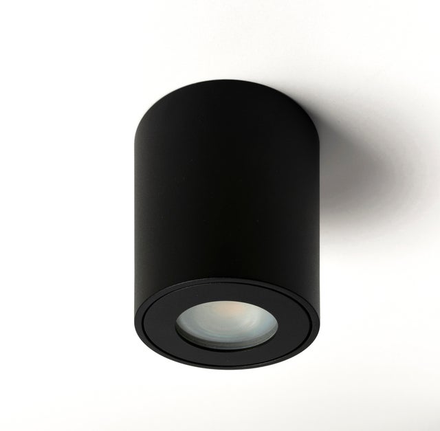 ARO DE SUPERFICIE BAJO CIRCULAR FIJO IP44 NEGRO GU10