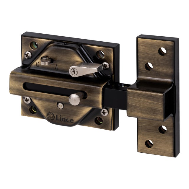 CERROJO PUERTA DE SEGURIDAD ANTIBUMPING INTERIOR Y EXTERIOR 5 LLAVES LINCE