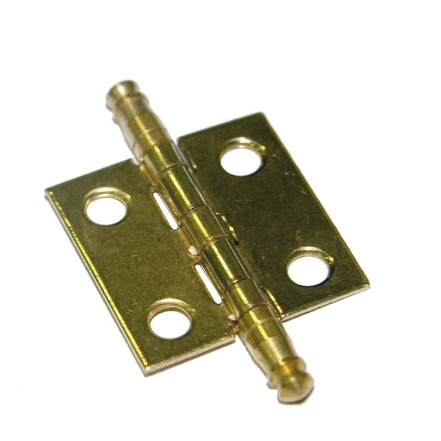 BISAGRA HIERRO 35 X 30  MM. CON REMATE LATONADA. 4 UDS