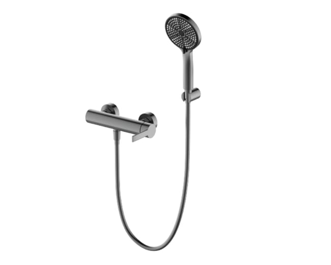 GRIFO DUCHA MONOMANDO RONDO PVD METAL GUN - 1