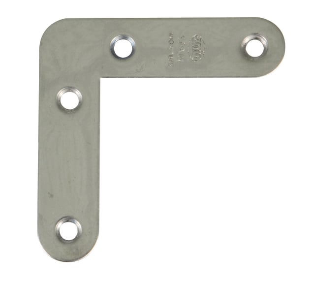 ESCUADRA PLANA ACERO INOXIDABLE 80  MM