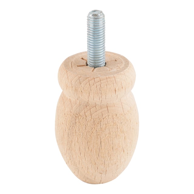 PATA MUEBLE MADERA REDONDA 55MM 36MM HAYA. 