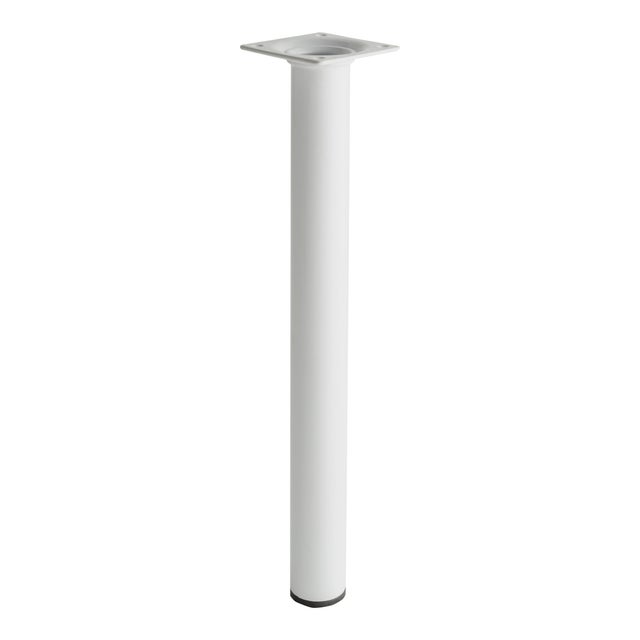 PATA MUEBLE ACERO REDONDA 300MM 30MM BLANCA.